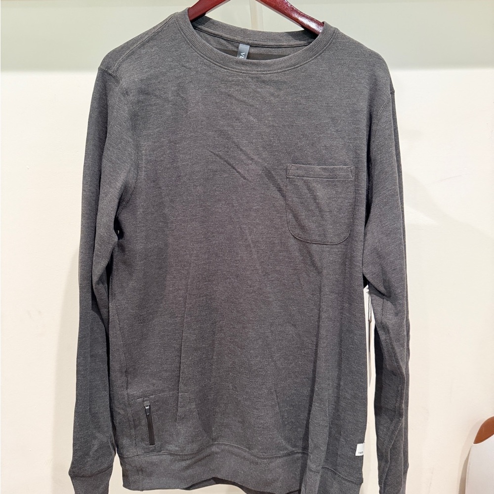 Vuori NWT Charcoal Crew Neck Sweater Size L
